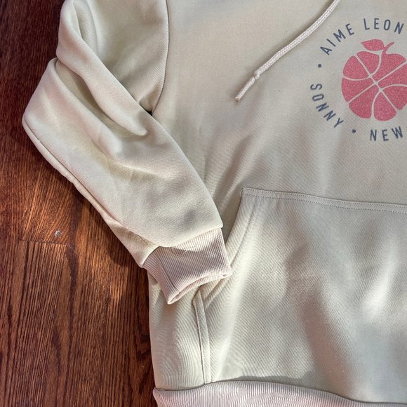 Aimé Leon Dore ALD Tan Hoodie Women's Medium Zip Front Sweatshirt 7-Years-Old - Picture 5 of 12